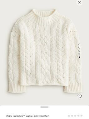 Rollneck™ Cable-Knit Sweater - Ivory